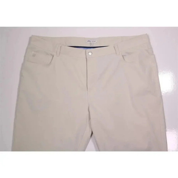 Peter Millar Beige 5-Pocket Performance Pants Trousers 42x32 - Picture 3 of 9